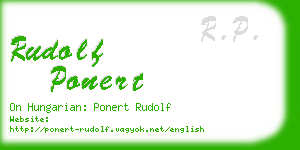 rudolf ponert business card